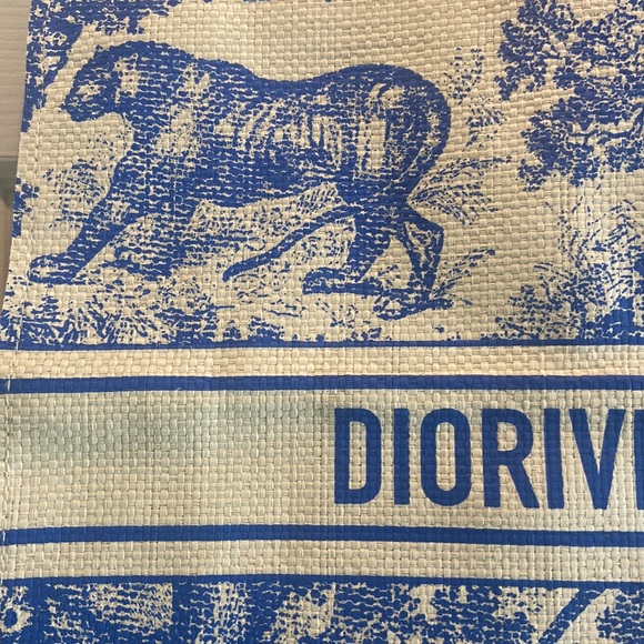 DIOR RIVIERA TOILE RAFFIA TOTE⭐️NEW - Picture 3 of 5